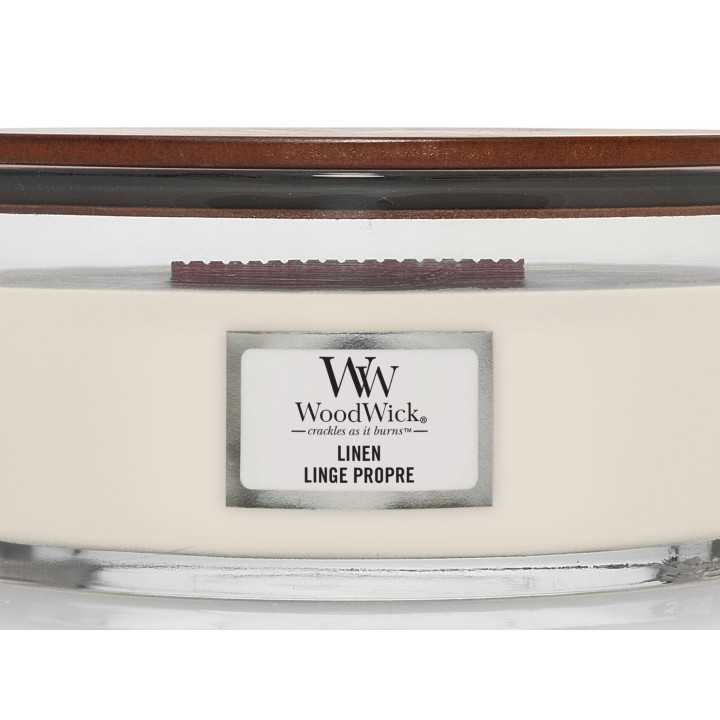 Vela Woodwick Linen Ellipse | Vela aromática