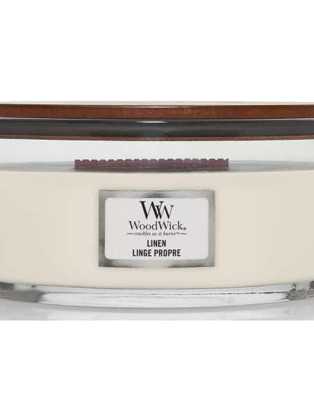 Vela Woodwick Linen Ellipse | Vela aromática