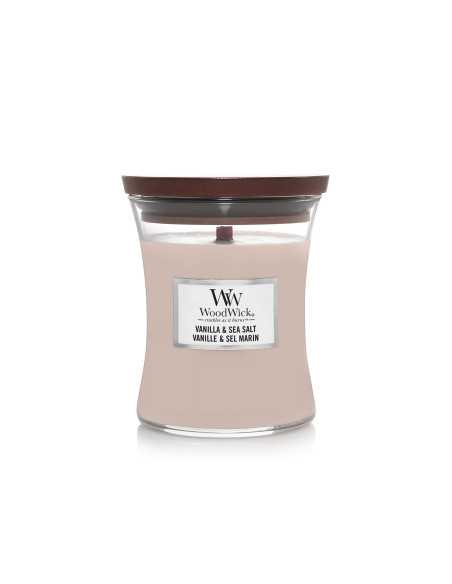 Vela Woodwick Vanilla Sea Salt Medium | Vela aromática