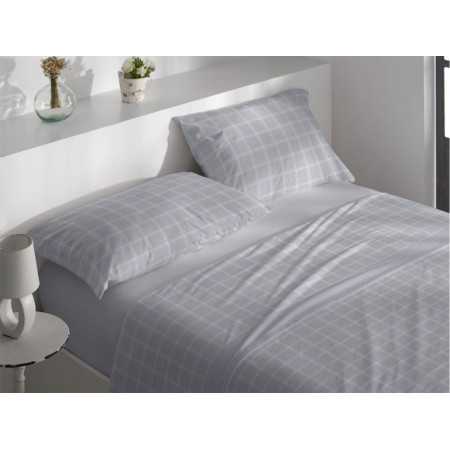 Sábanas Velvelina Naira Acero | Sábanas Invierno Burrito Blanco