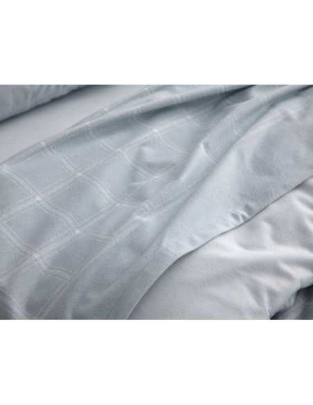 Sábanas Velvelina Naira Acero | Sábanas Invierno Burrito Blanco