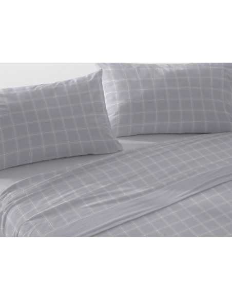 Sábanas Velvelina Naira Acero | Sábanas Invierno Burrito Blanco