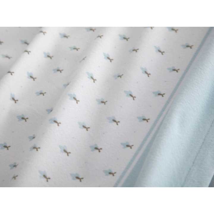 Sábanas Velvelina Liora azul | Sábanas Invierno Burrito Blanco