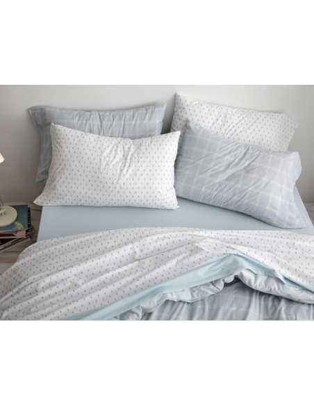 Sábanas Velvelina Liora azul | Sábanas Invierno Burrito Blanco