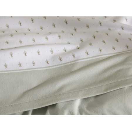 Sábanas Velvelina Liora verde | Sábanas Invierno Burrito Blanco 2