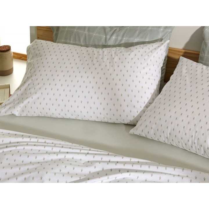 Sábanas Velvelina Liora verde | Sábanas Invierno Burrito Blanco