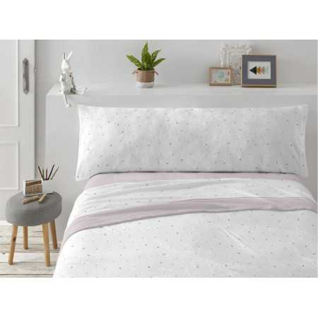 Juego de sábanas coralina Elodie nude | Sábanas Burrito Blanco