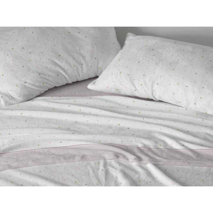 Juego de sábanas coralina Elodie nude | Sábanas Burrito Blanco