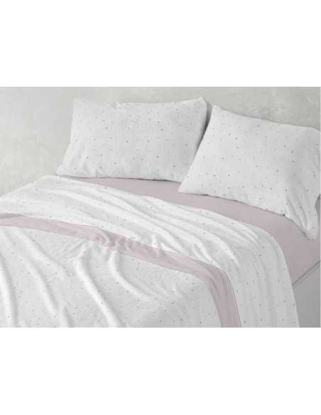 Juego de sábanas coralina Elodie nude | Sábanas Burrito Blanco
