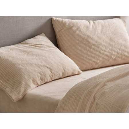 Sábanas Coralina Veriana Beige | Sábanas Invierno Burrito Blanco