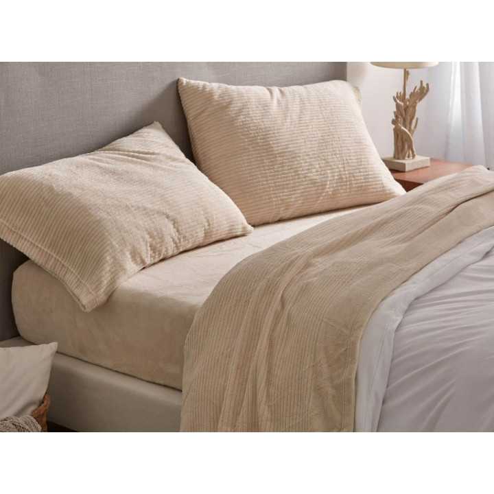 Sábanas Coralina Veriana Beige | Sábanas Invierno Burrito Blanco