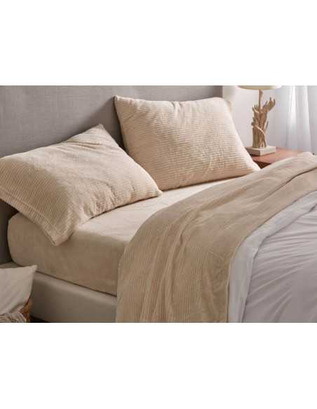 Sábanas Coralina Veriana Beige | Sábanas Invierno Burrito Blanco