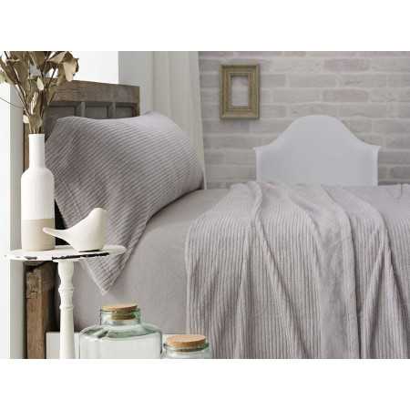 Lençóis Coralina Veriana Cinza | Lençóis de inverno Burrito | Revitex