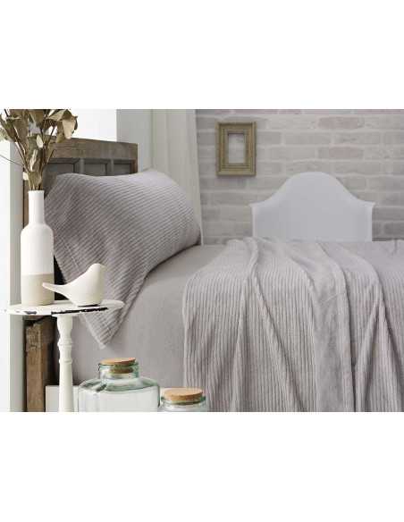 Sábanas Coralina Veriana Gris| Sábanas Invierno Burrito Blanco