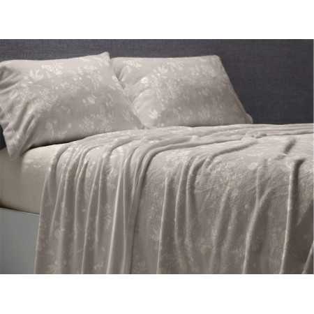 Juego de sábanas Nacarina Amara Lino | Sábanas Burrito Blanco