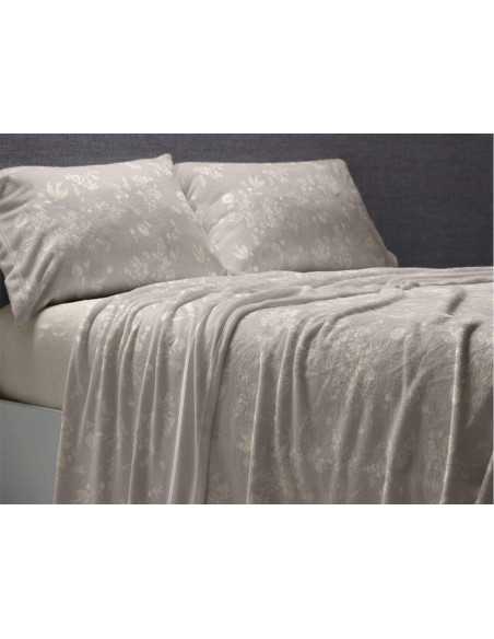 Juego de sábanas Nacarina Amara Lino | Sábanas Burrito Blanco