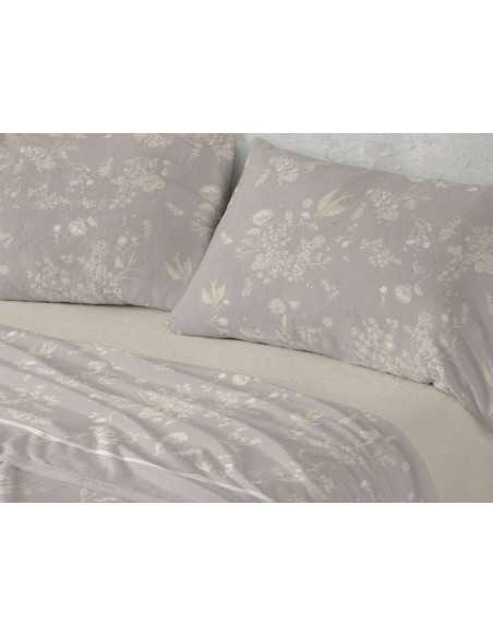Juego de sábanas Nacarina Amara Lino | Sábanas Burrito Blanco