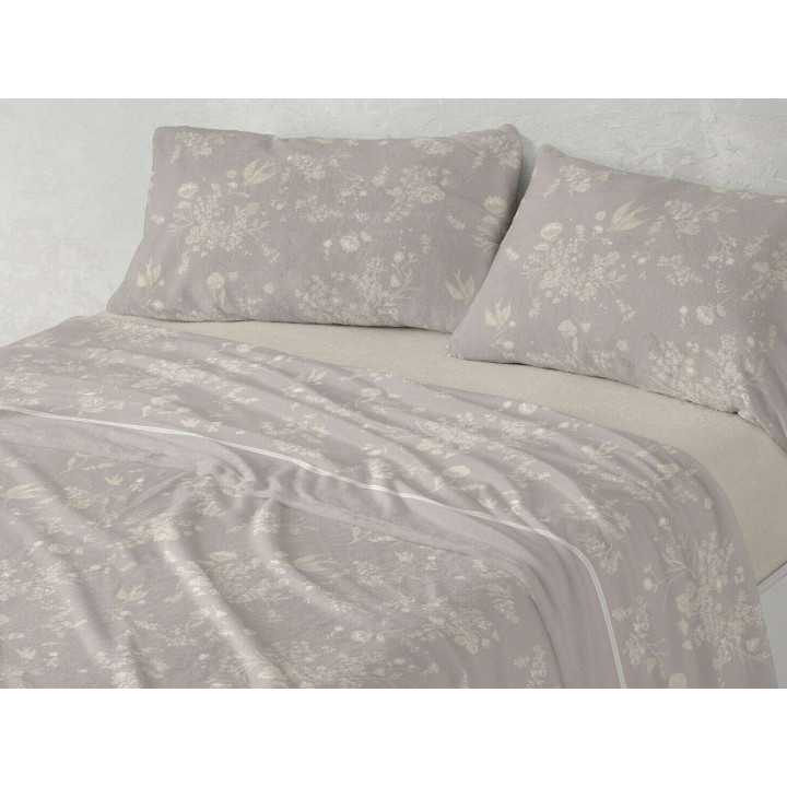 Juego de sábanas Nacarina Amara Lino | Sábanas Burrito Blanco