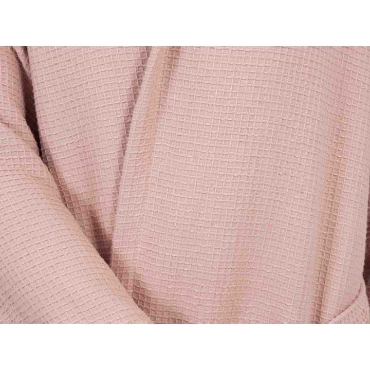 Robe de banho em turco de algodão Maya nude | Robe em favo de mel