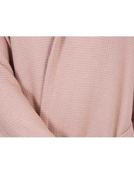 Robe de banho em turco de algodão Maya nude | Robe em favo de mel