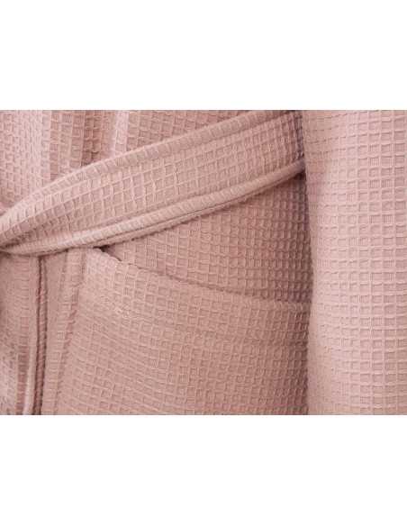 Robe de banho em turco de algodão Maya nude | Robe em favo de mel