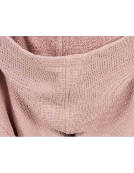 Robe de banho em turco de algodão Maya nude | Robe em favo de mel