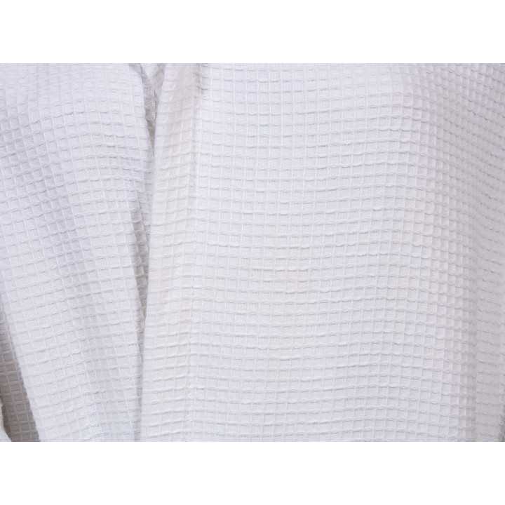 Robe de banho em turco de algodão Maya branco | Robe em favo de mel