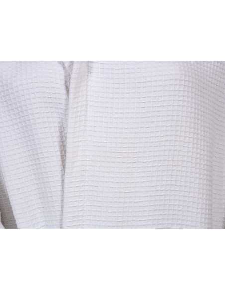 Robe de banho em turco de algodão Maya branco | Robe em favo de mel
