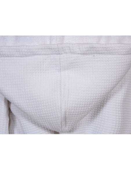 Robe de banho em turco de algodão Maya branco | Robe em favo de mel