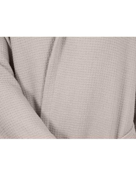 Albornoz rizo algodón Maya beige | Albornoz nido abeja