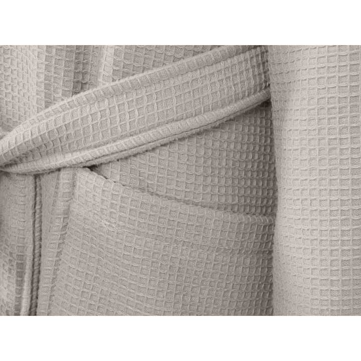 Albornoz rizo algodón Maya beige | Albornoz nido abeja