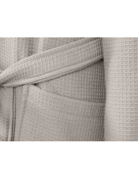 Albornoz rizo algodón Maya beige | Albornoz nido abeja