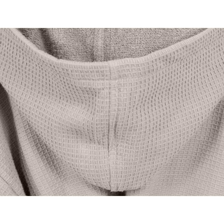 Albornoz rizo algodón Maya beige | Albornoz nido abeja