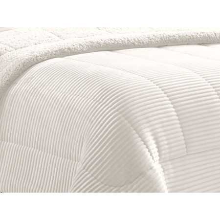 Edredón pana y borreguito Blues Crema | Edredón conforter invierno 2