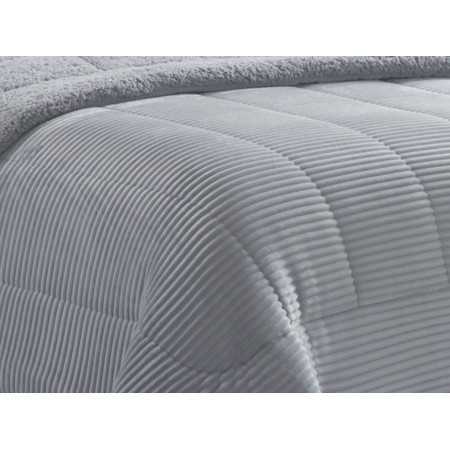 Edredón pana y borreguito Blues Gris | Edredón conforter invierno 2