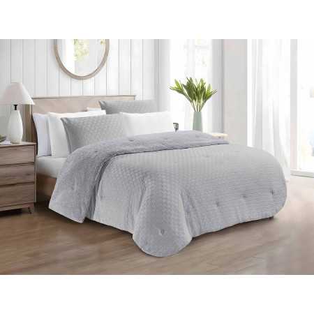 Edredón conforter y borreguito Soul Plata | Edredón conforter invierno