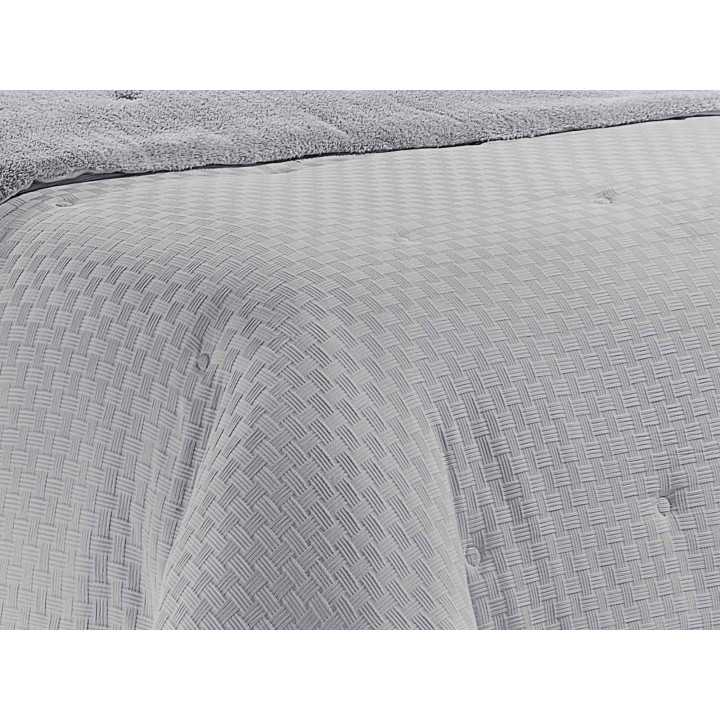 Edredón conforter y borreguito Soul Plata | Edredón conforter invierno