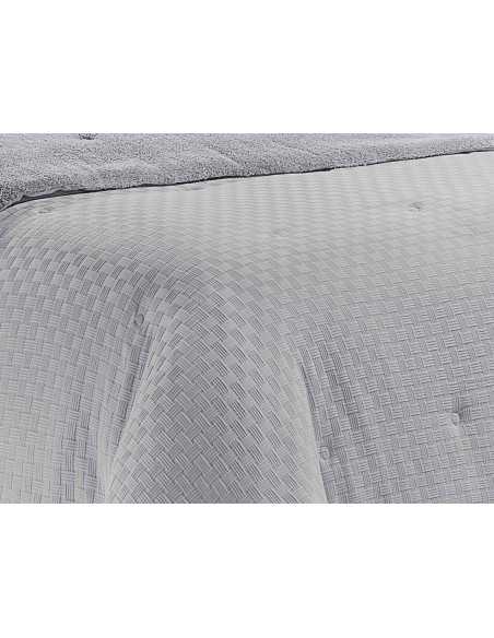 Edredón conforter y borreguito Soul Plata | Edredón conforter invierno