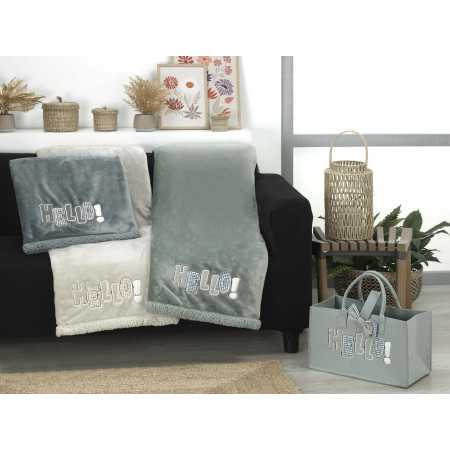 Plaid de sedalina e sherpa Blondy | Manta auxiliar macia e quente