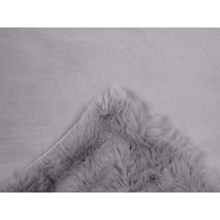 Plaid piel Zafiro gris | Manta decorativa pelo