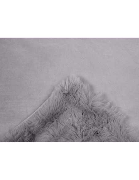 Plaid pele Zafiro cinza | Manta decorativa de pelo