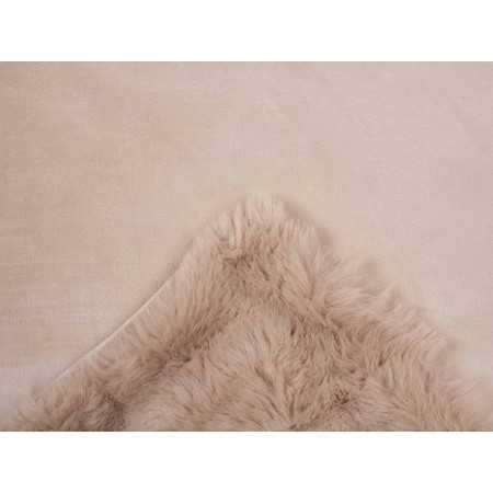 Plaid piel Zafiro beige | Manta decorativa pelo 2