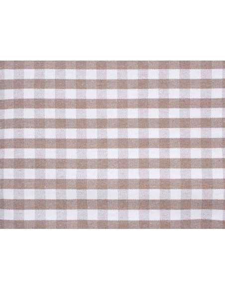 Toalha de mesa aos quadrados Vichy bege | Toalha para festas