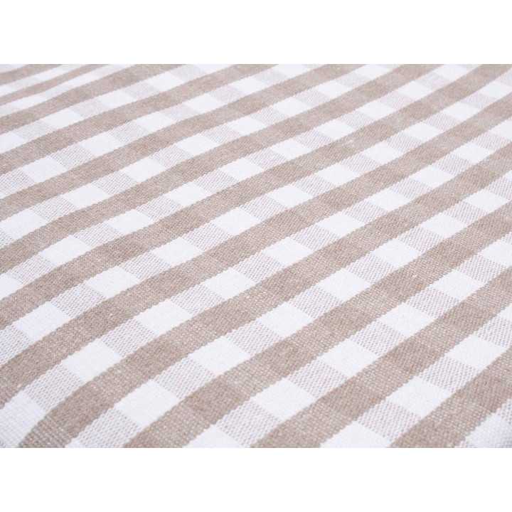 Toalha de mesa aos quadrados Vichy bege | Toalha para festas