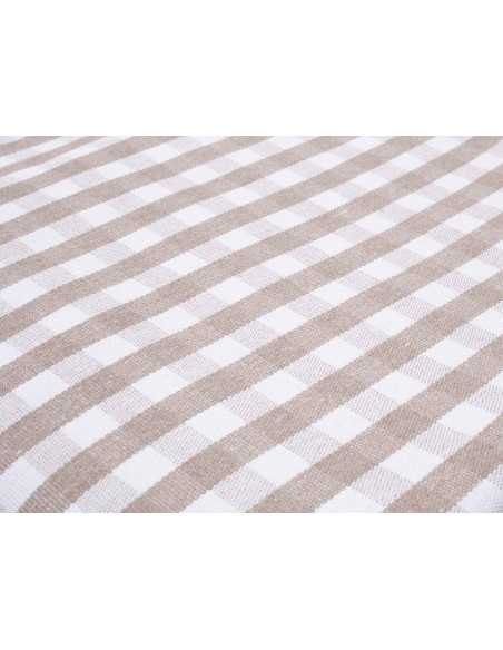 Toalha de mesa aos quadrados Vichy bege | Toalha para festas