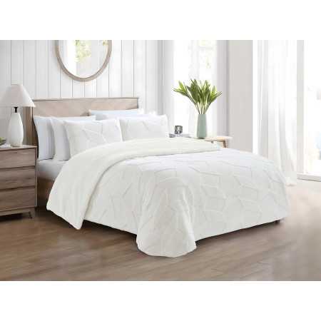 Edredón pana y borreguito Jazz Crema | Edredón conforter invierno