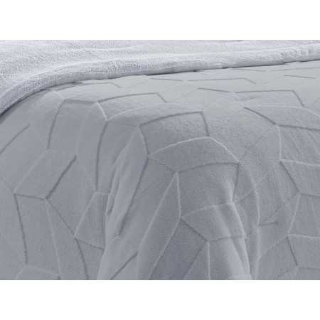 Edredão de bombazine e sherpa Jazz Cinza | Edredão conforter de inverno 2