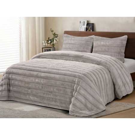 Edredón sedalina y borreguito Sena beige | Edredón invierno