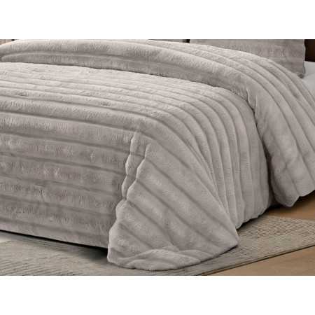 Edredão Sena em sedalina e borreguito bege | Edredão de inverno 2