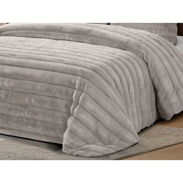 Edredón sedalina y borreguito Sena beige | Edredón invierno